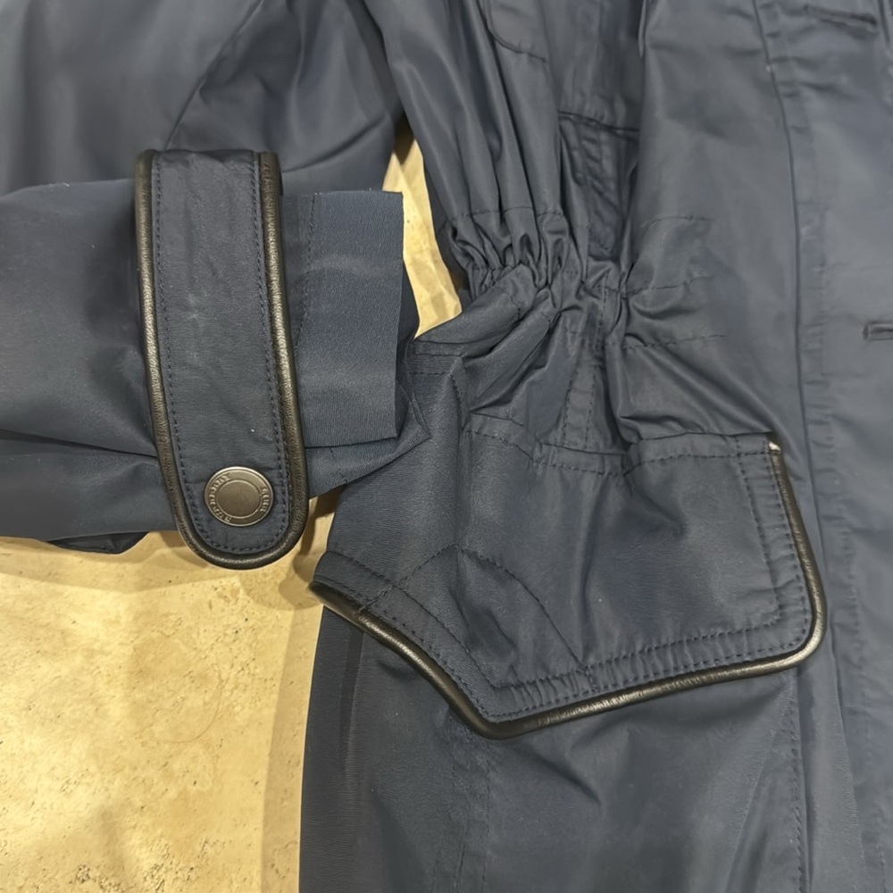 BURBERRY Brit Ladies Trench Coat size 14 navy blue - Picture 2 of 14